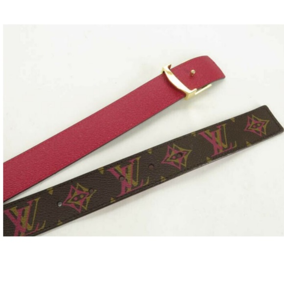 💯AUTH  LOUIS VUITTON LV BUCKLE CEINTURE BELT - Picture 6 of 8